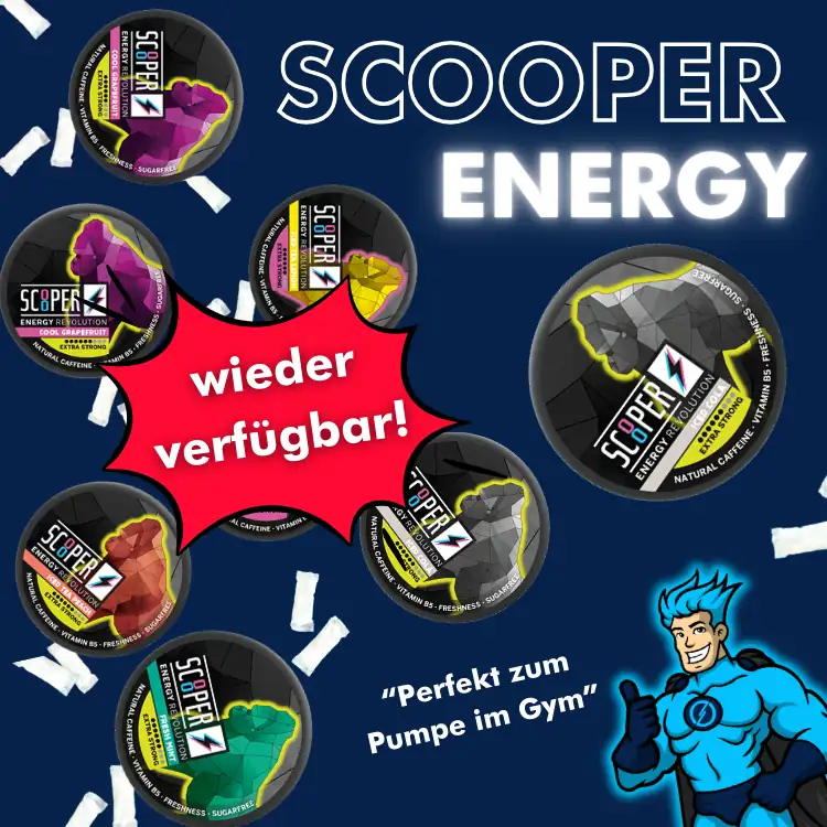 Scooper Energy Koffein Pouches bestellen!